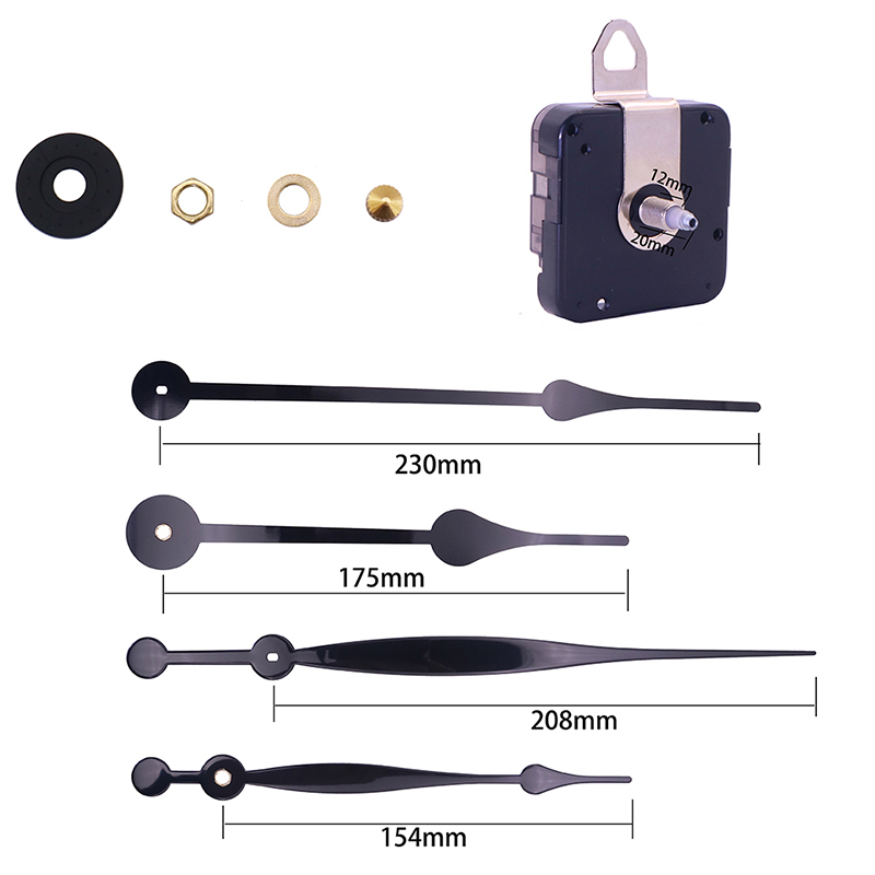 17mm axelstegs klockmekanism HR9715 HR9607 klockrörelse